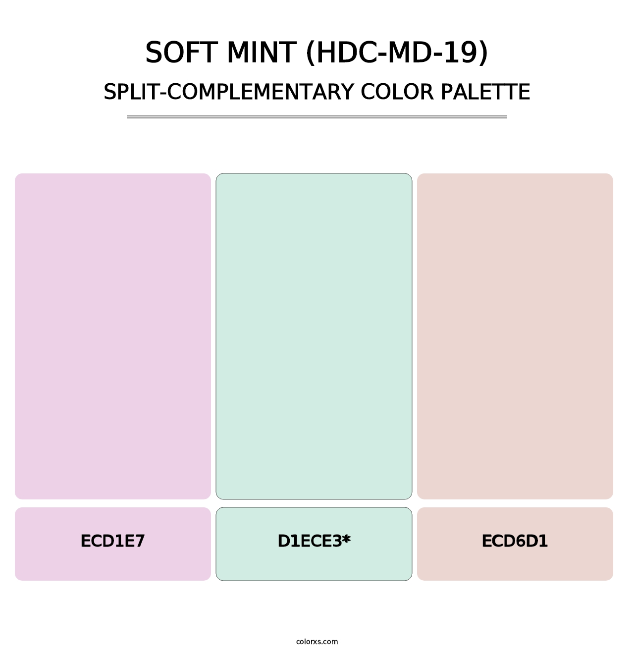 Soft Mint (HDC-MD-19) - Split-Complementary Color Palette