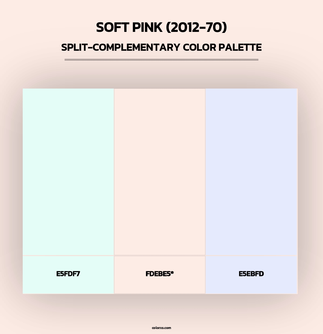 Soft Pink (2012-70) - Split-Complementary Color Palette
