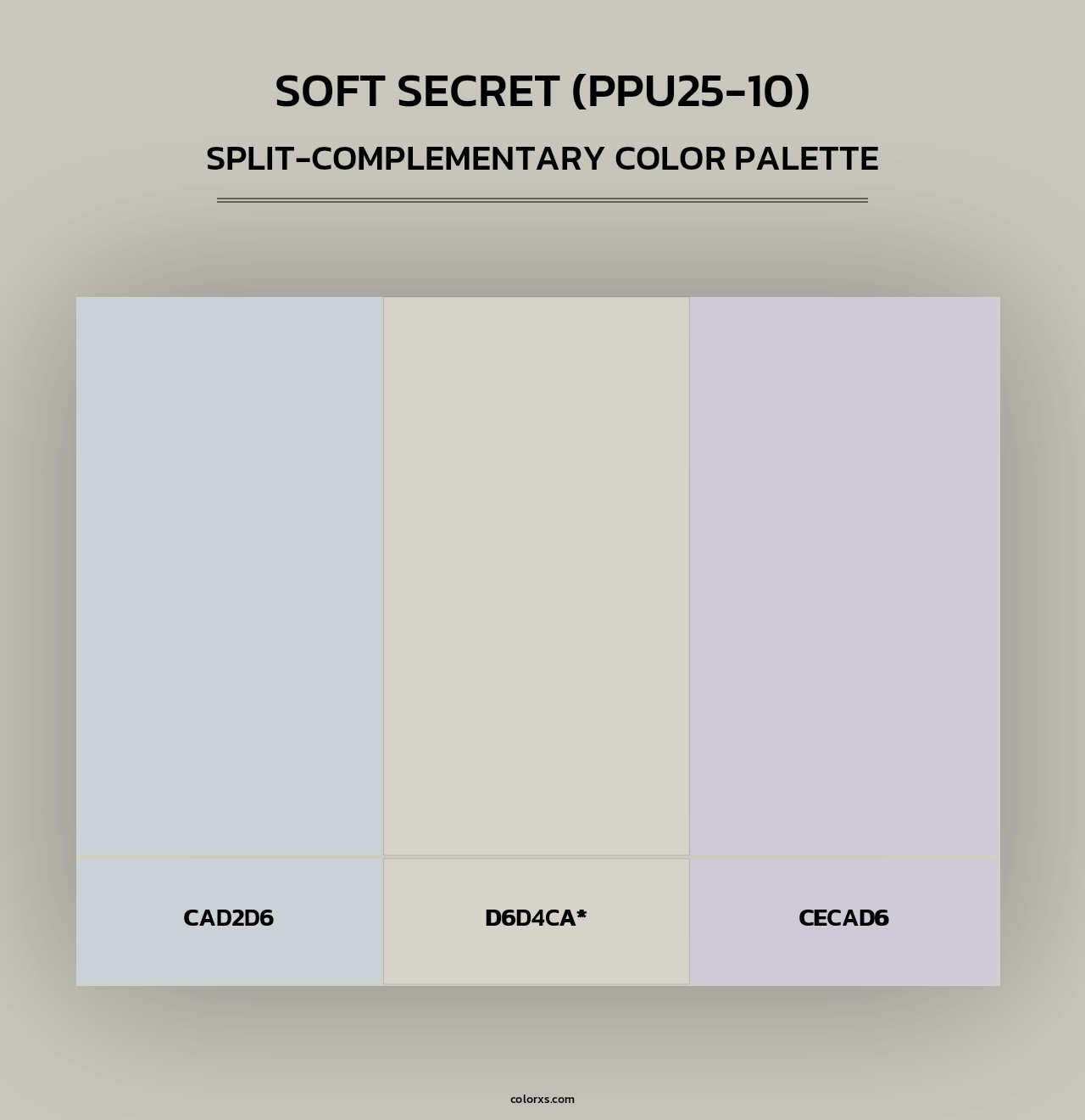 Soft Secret (PPU25-10) - Split-Complementary Color Palette
