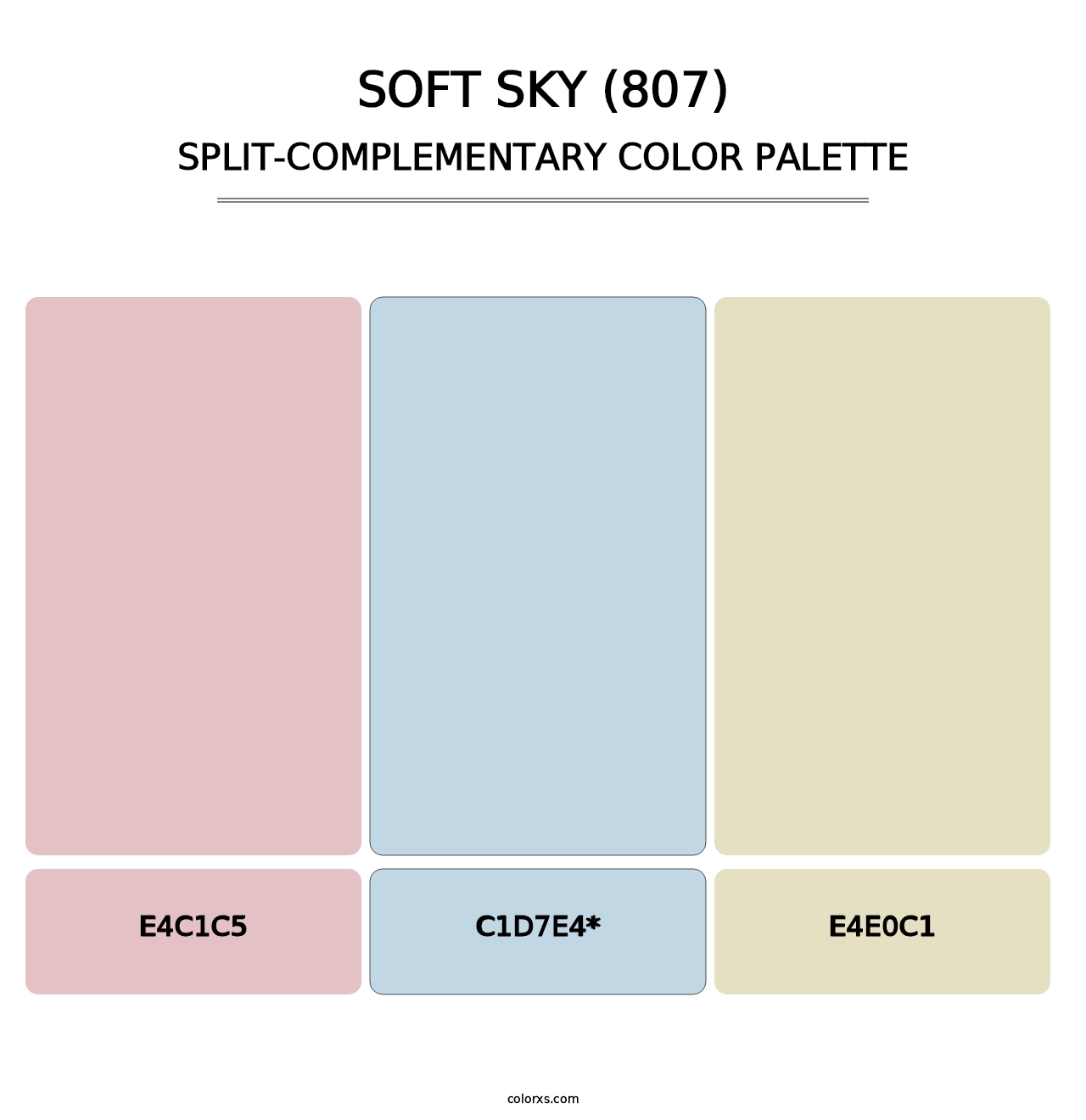 Soft Sky (807) - Split-Complementary Color Palette