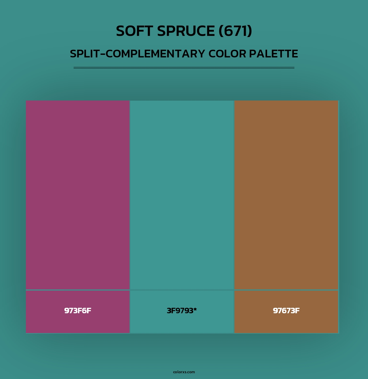 Soft Spruce (671) - Split-Complementary Color Palette