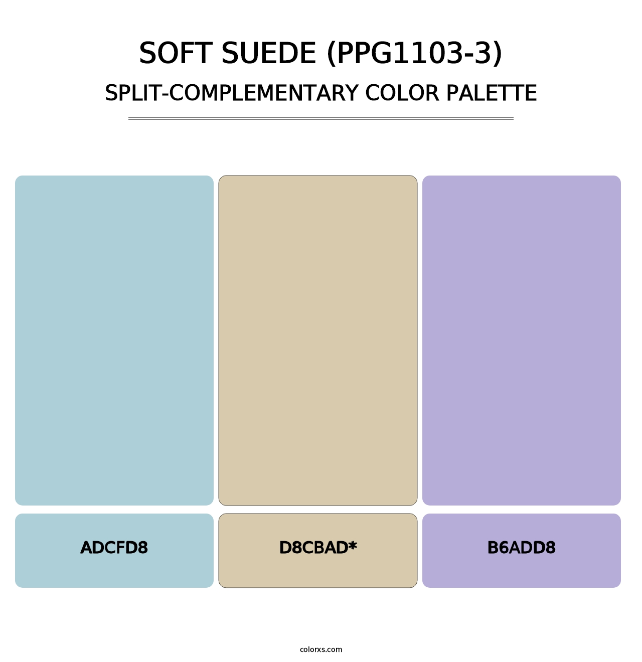 Soft Suede (PPG1103-3) - Split-Complementary Color Palette