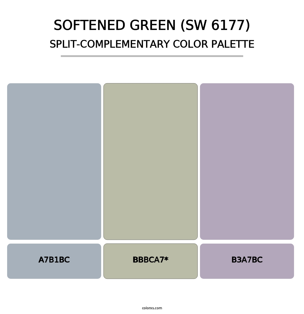 Softened Green (SW 6177) - Split-Complementary Color Palette