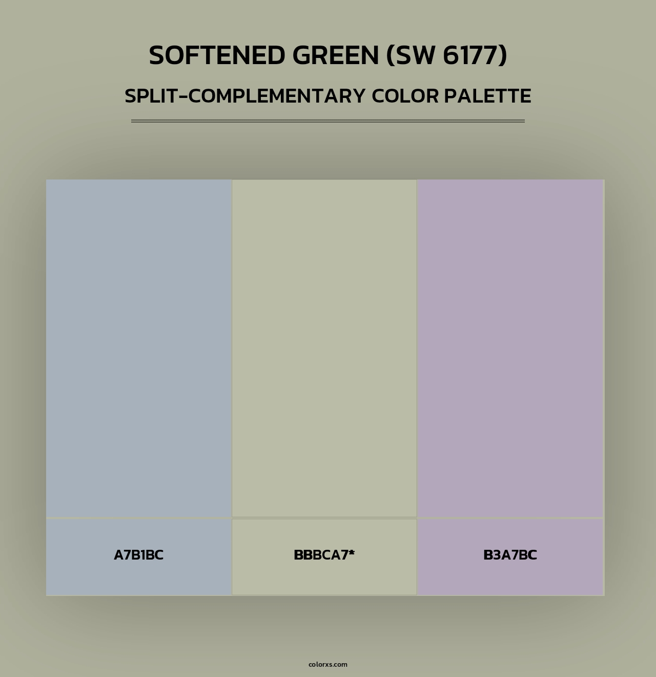 Softened Green (SW 6177) - Split-Complementary Color Palette