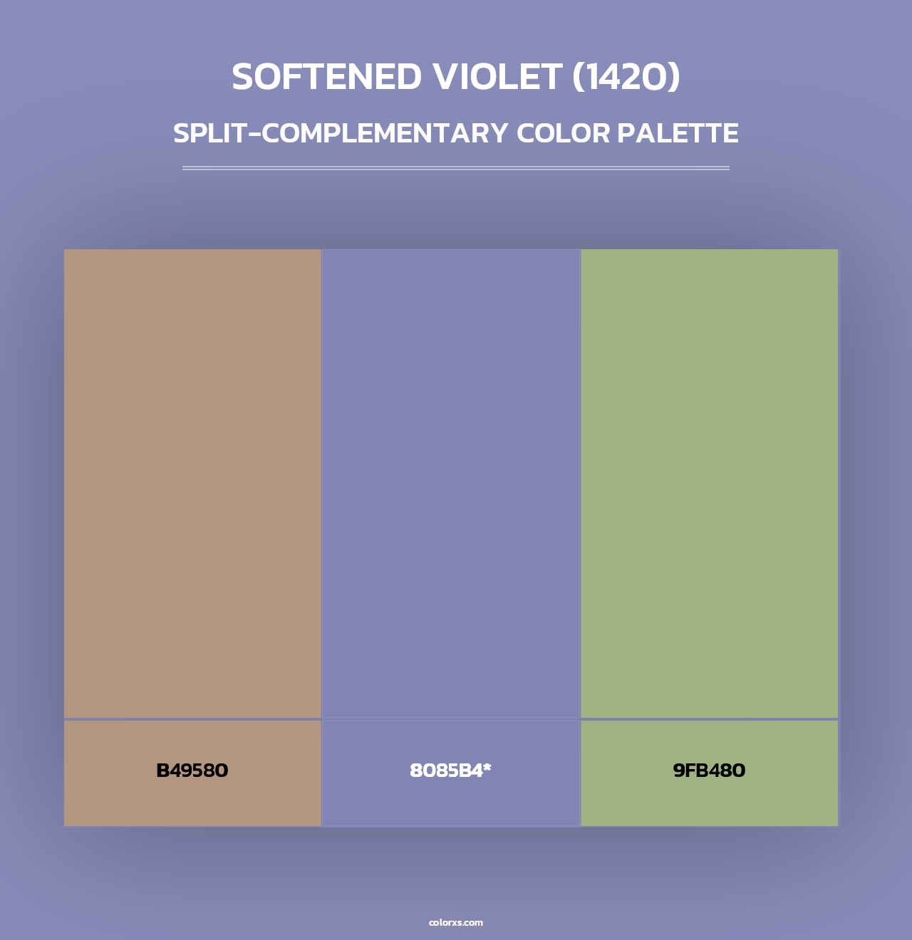 Softened Violet (1420) - Split-Complementary Color Palette