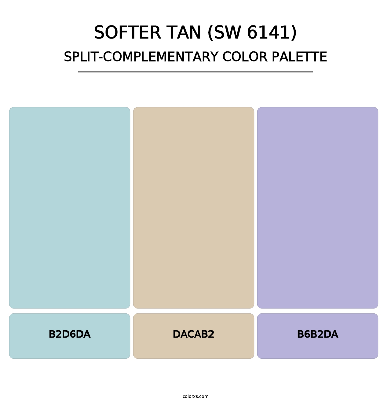 Softer Tan (SW 6141) - Split-Complementary Color Palette