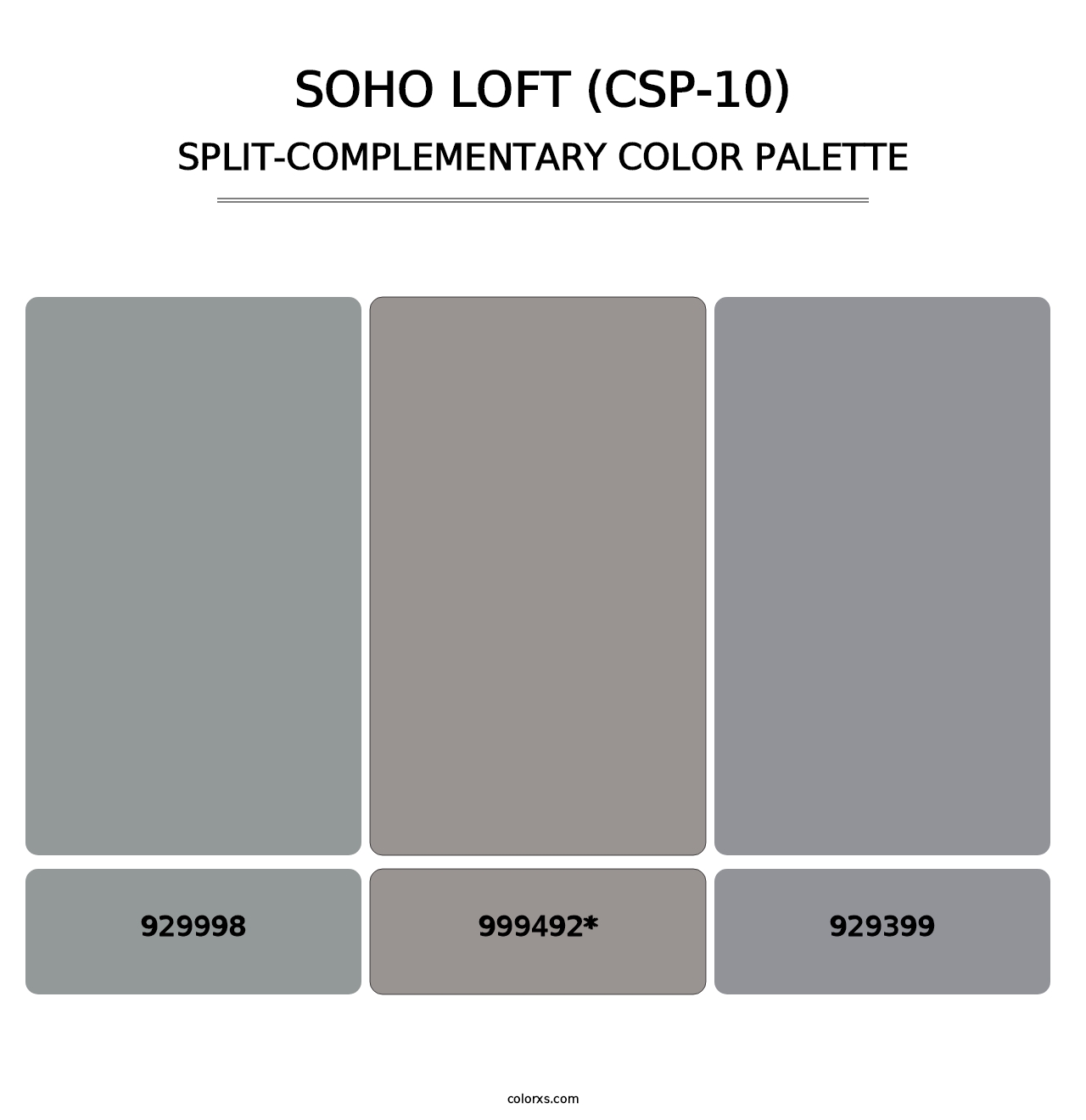 Soho Loft (CSP-10) - Split-Complementary Color Palette