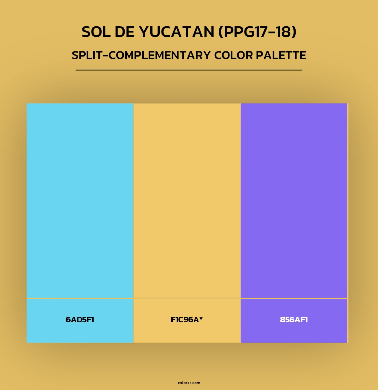Sol De Yucatan (PPG17-18) - Split-Complementary Color Palette