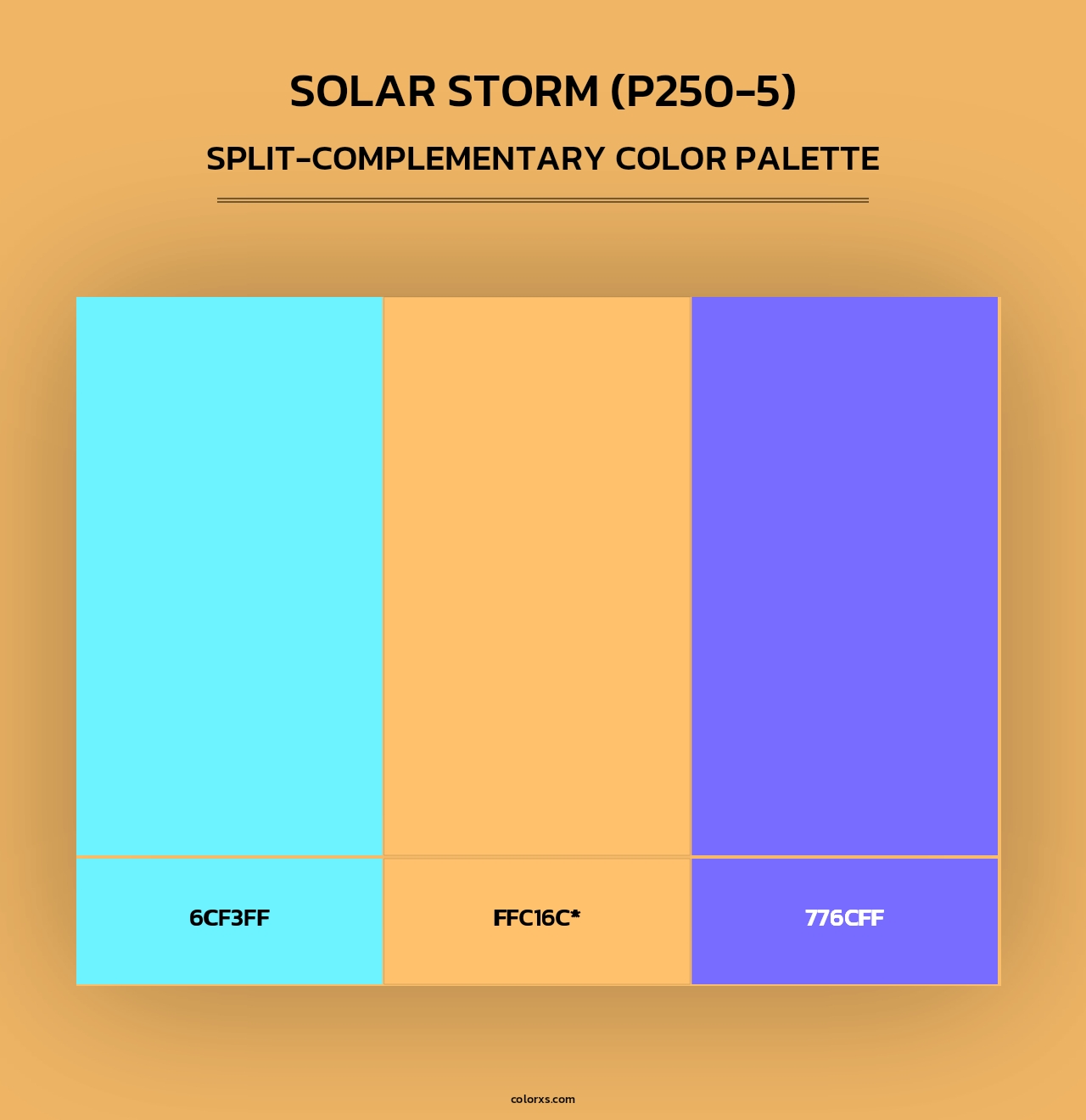 Solar Storm (P250-5) - Split-Complementary Color Palette