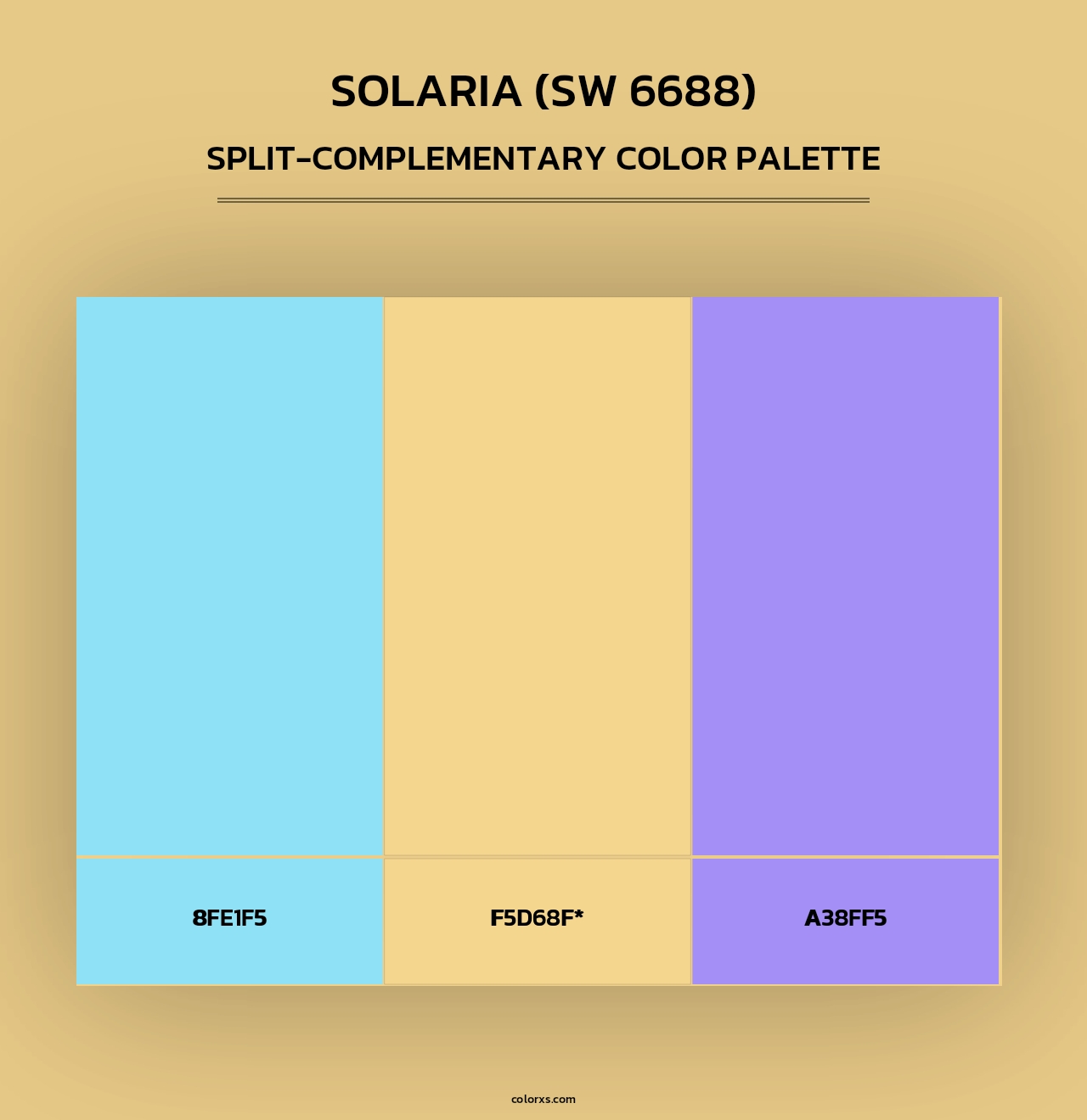 Solaria (SW 6688) - Split-Complementary Color Palette