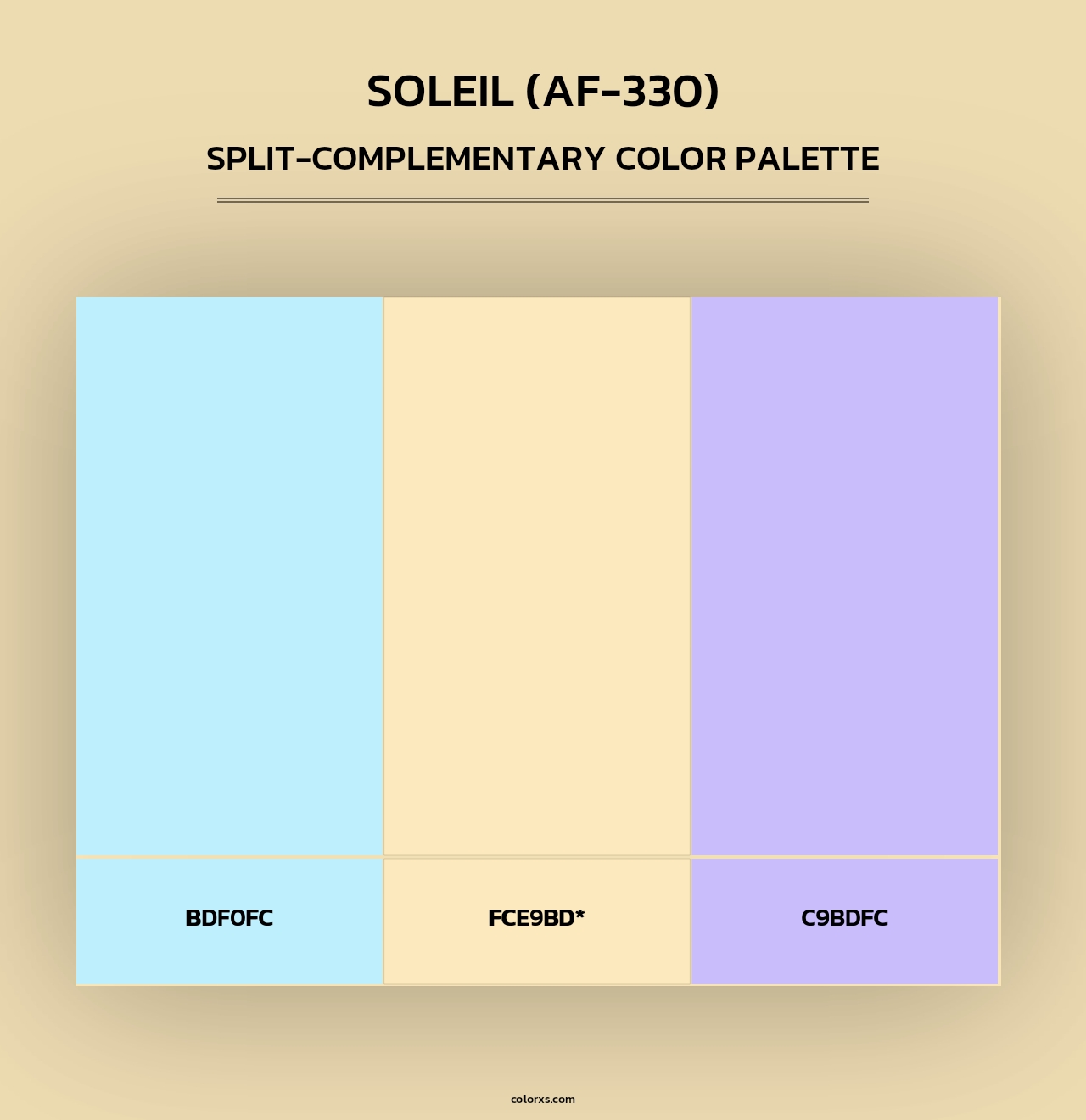 Soleil (AF-330) - Split-Complementary Color Palette