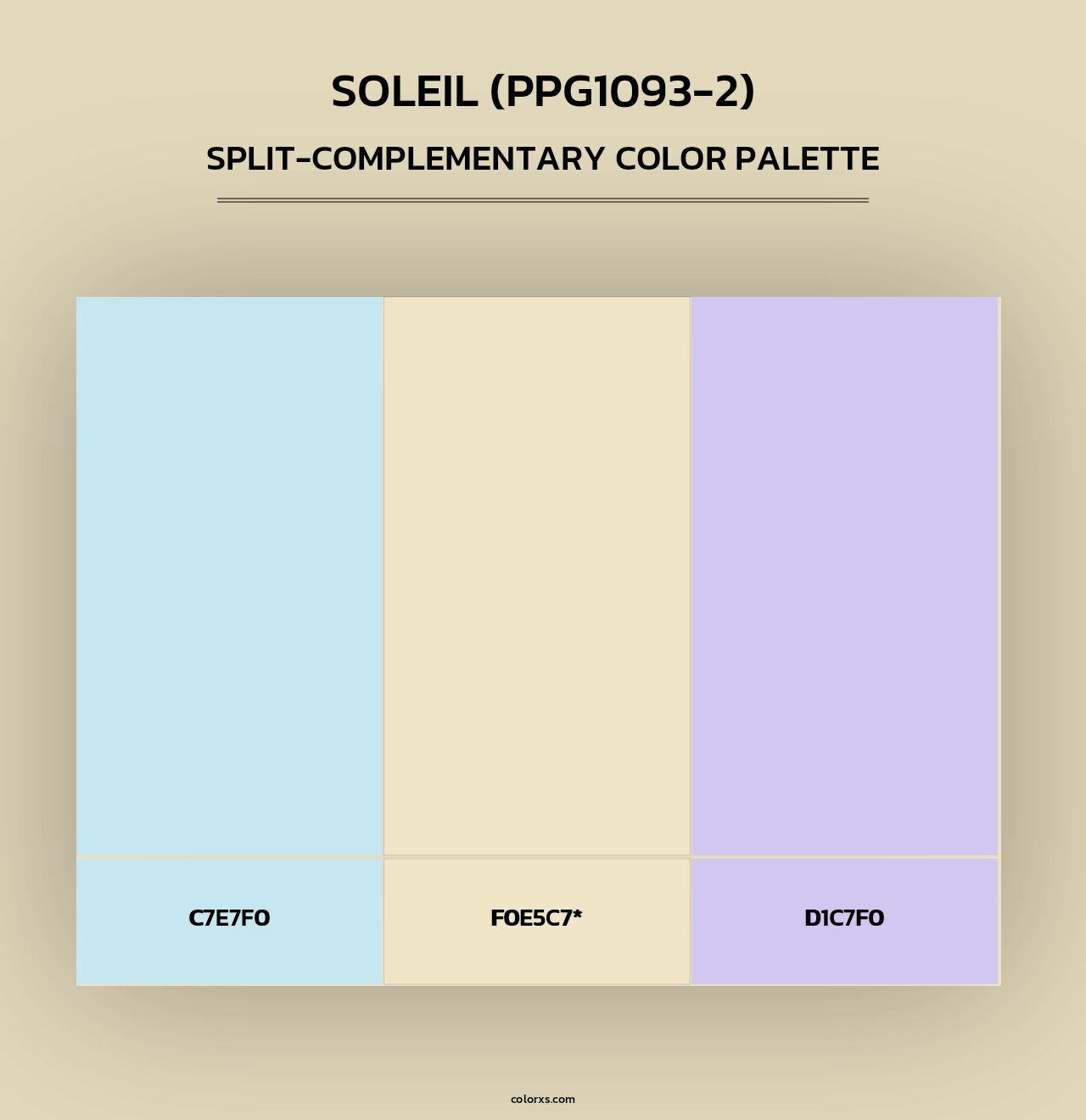 Soleil (PPG1093-2) - Split-Complementary Color Palette