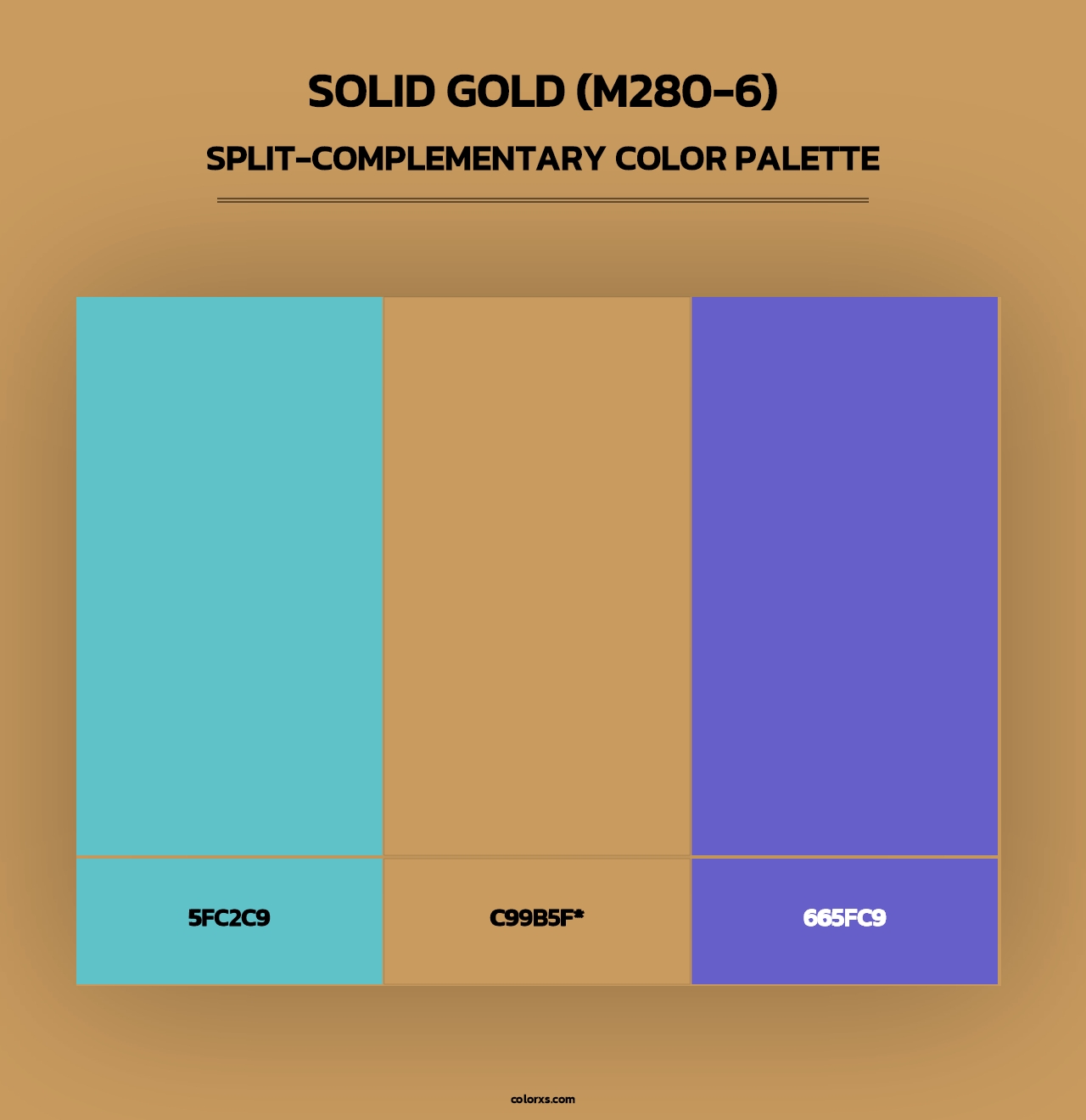 Solid Gold (M280-6) - Split-Complementary Color Palette
