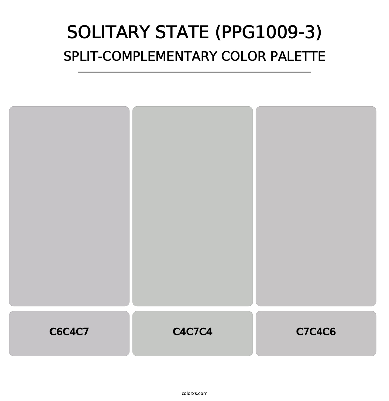 Solitary State (PPG1009-3) - Split-Complementary Color Palette
