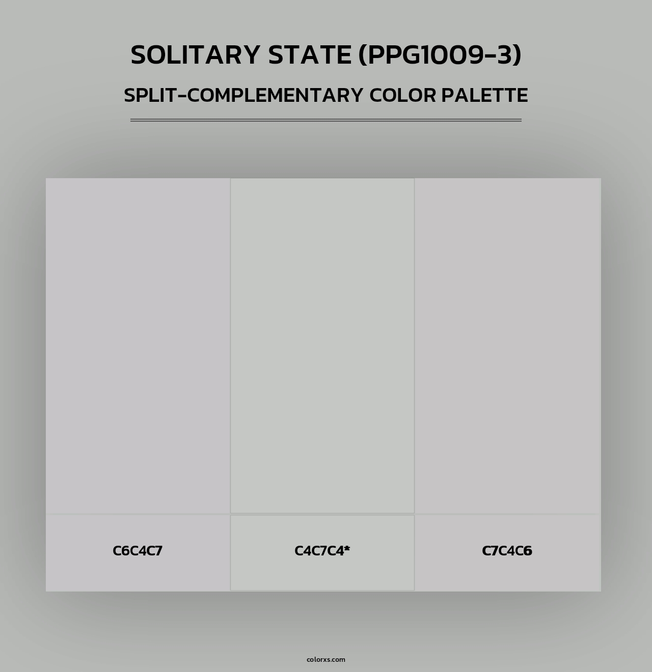Solitary State (PPG1009-3) - Split-Complementary Color Palette