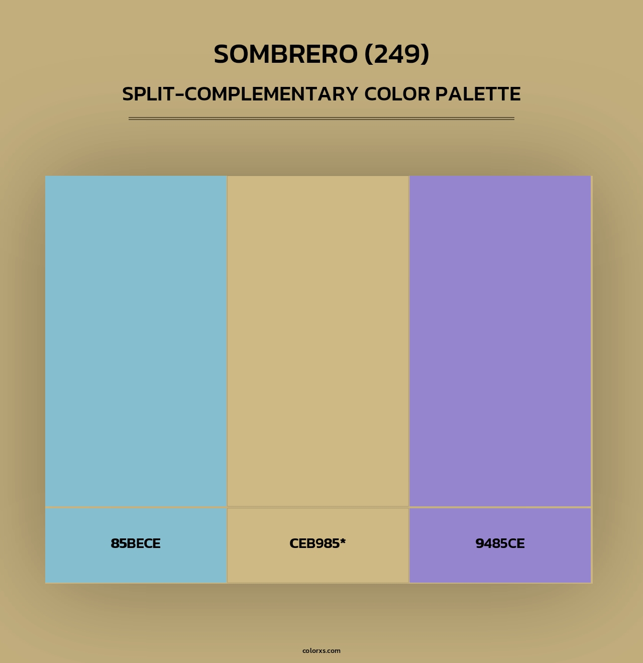 Sombrero (249) - Split-Complementary Color Palette