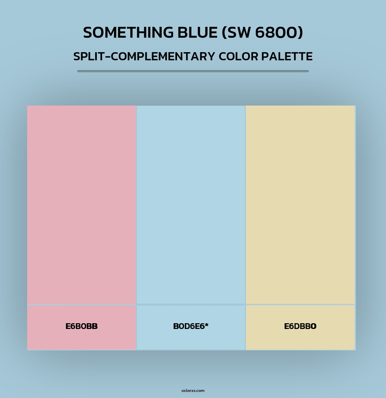 Something Blue (SW 6800) - Split-Complementary Color Palette
