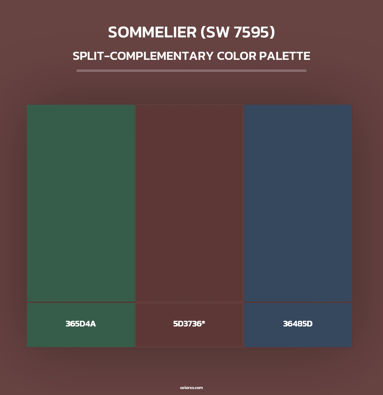 Sommelier (SW 7595) - Split-Complementary Color Palette