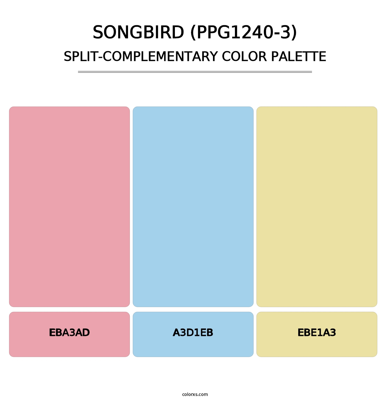 Songbird (PPG1240-3) - Split-Complementary Color Palette