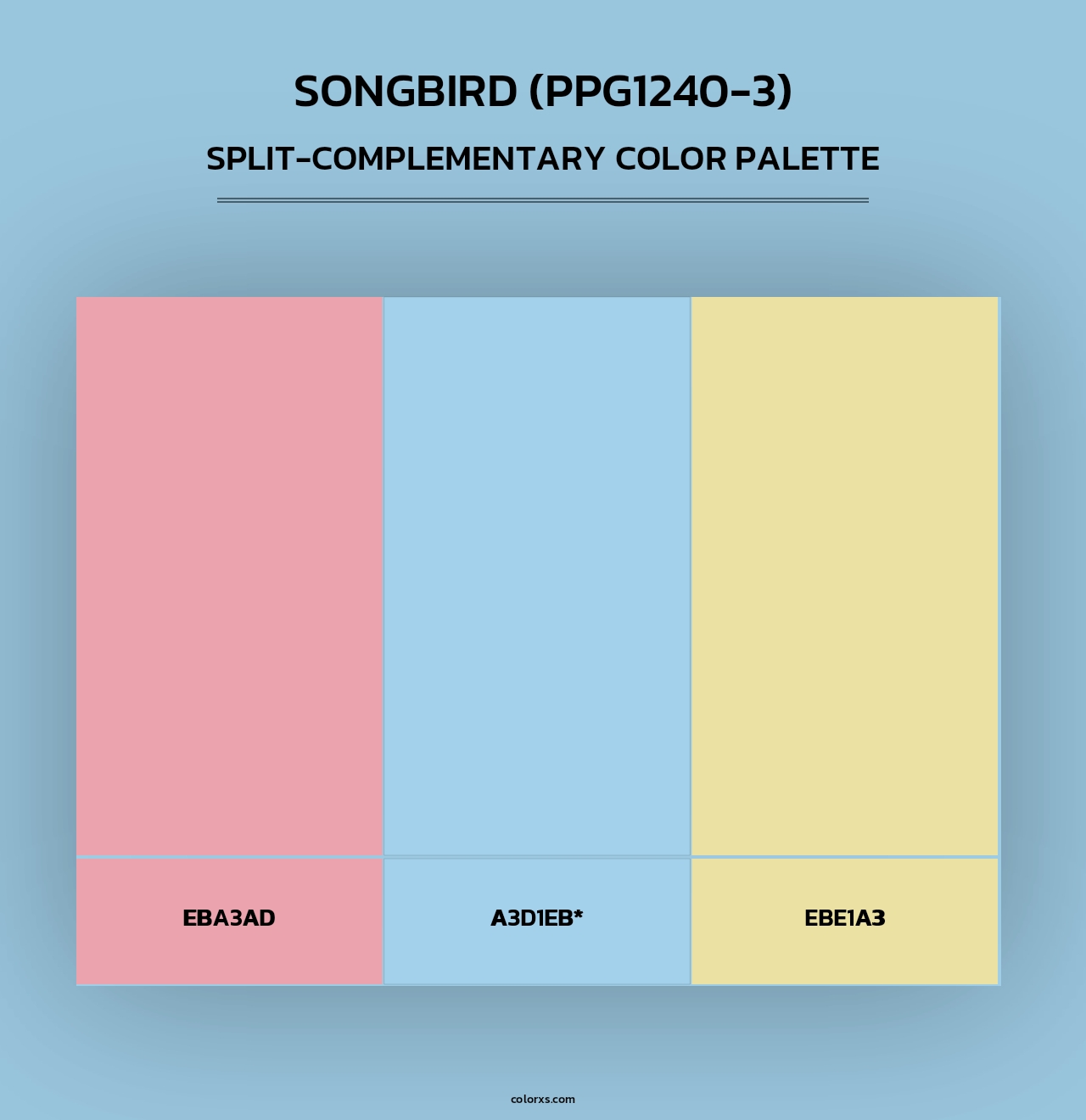 Songbird (PPG1240-3) - Split-Complementary Color Palette