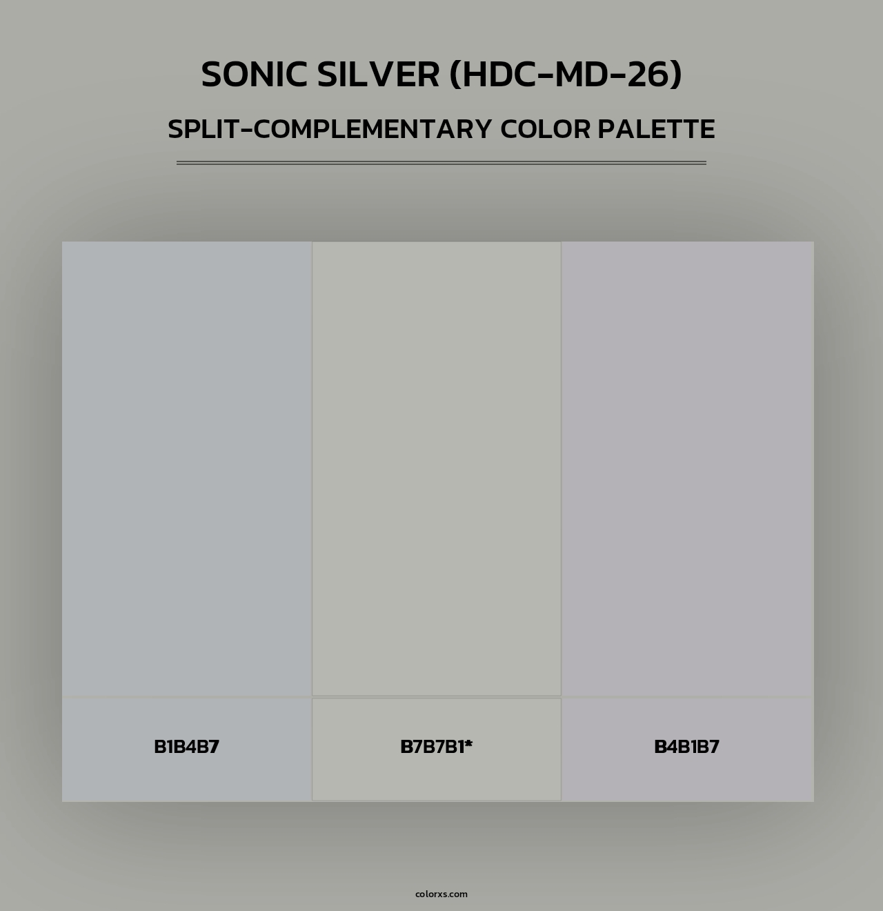 Sonic Silver (HDC-MD-26) - Split-Complementary Color Palette