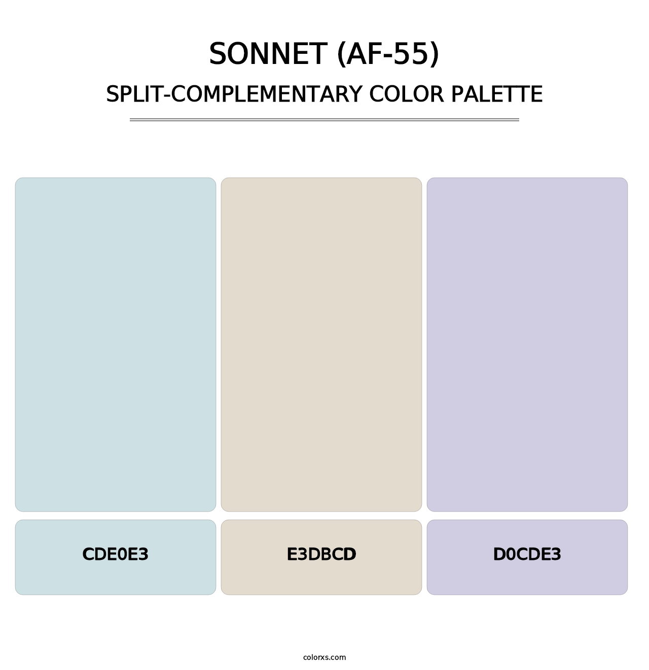 Sonnet (AF-55) - Split-Complementary Color Palette