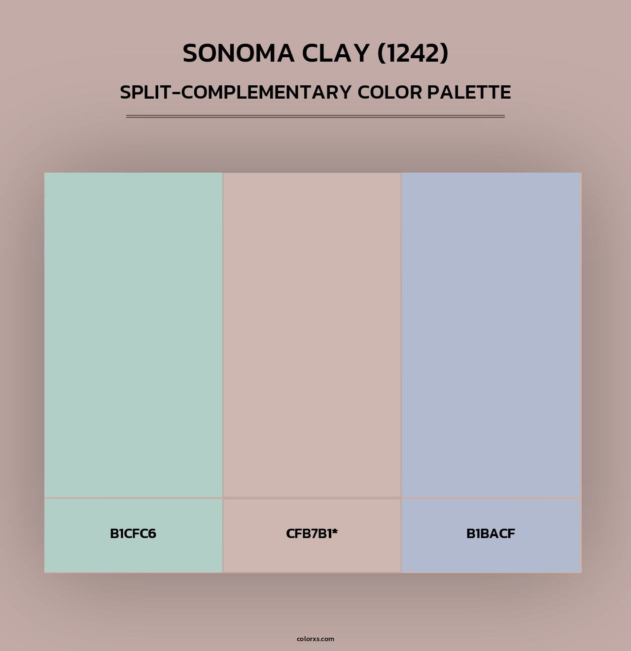 Sonoma Clay (1242) - Split-Complementary Color Palette