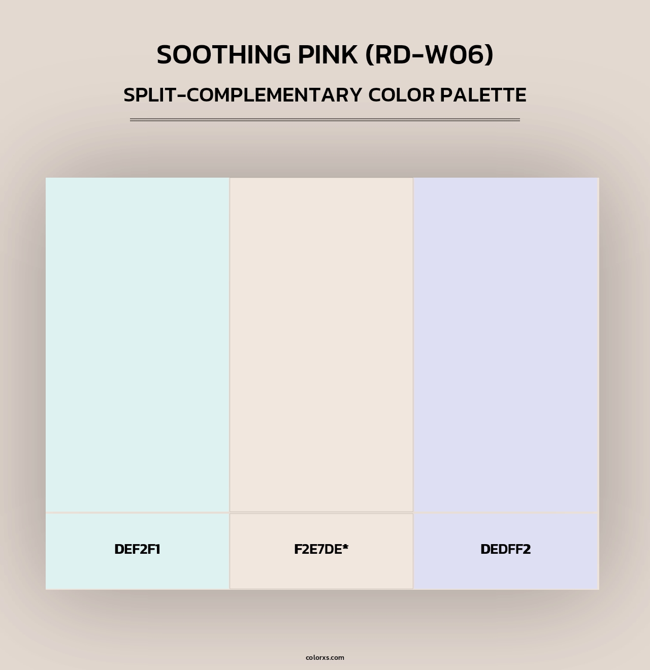 Soothing Pink (RD-W06) - Split-Complementary Color Palette
