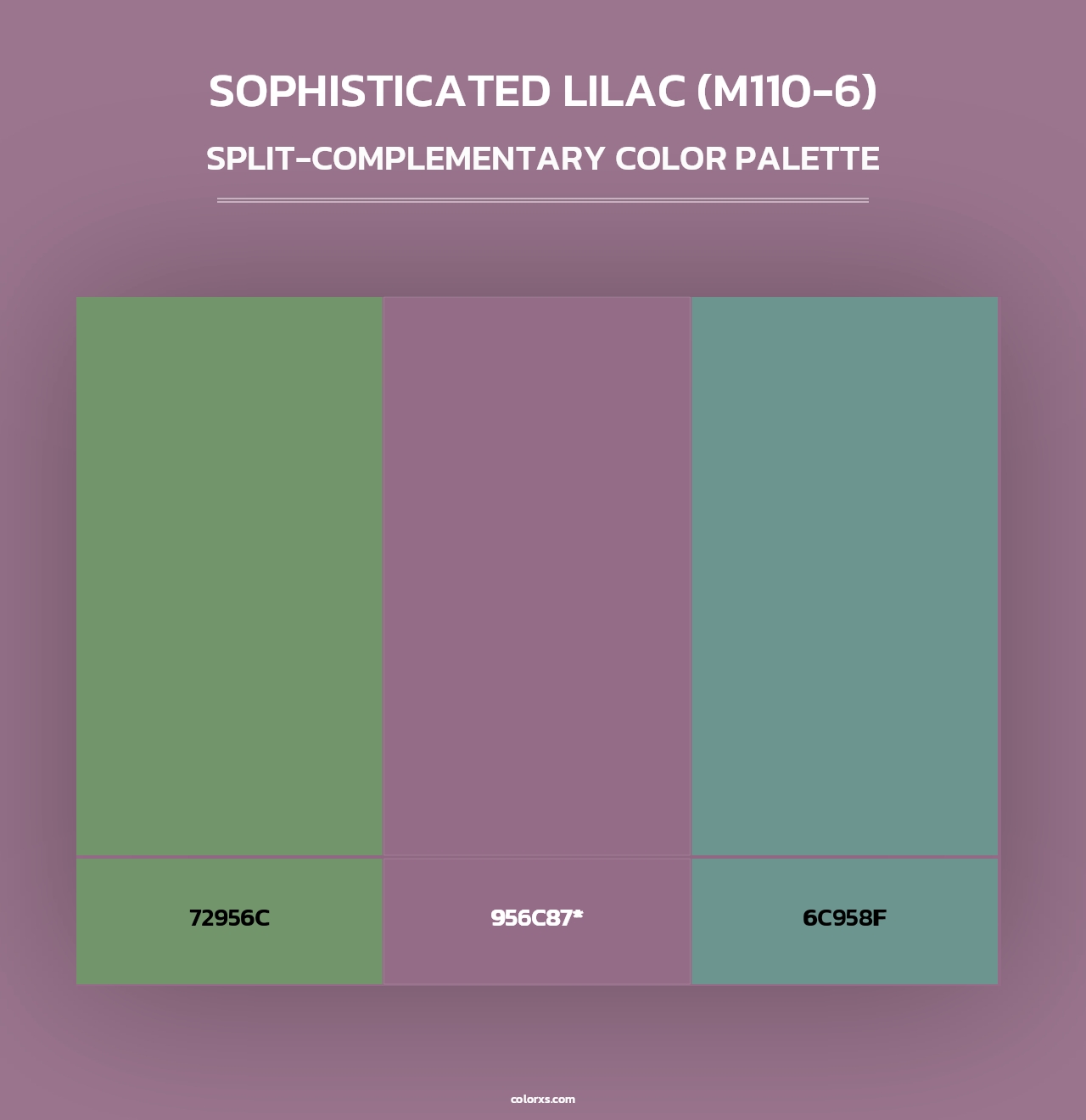 Sophisticated Lilac (M110-6) - Split-Complementary Color Palette