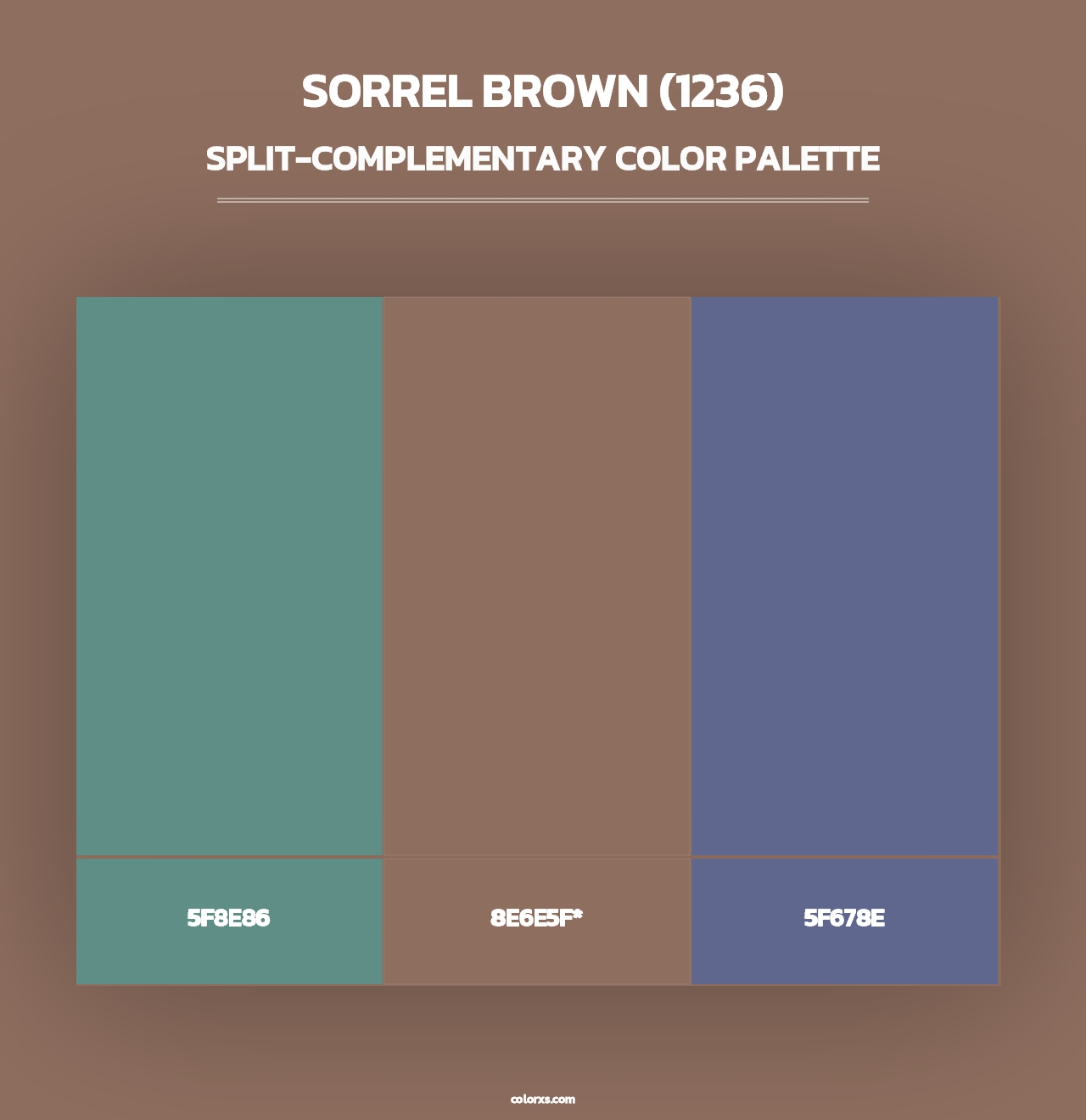 Sorrel Brown (1236) - Split-Complementary Color Palette