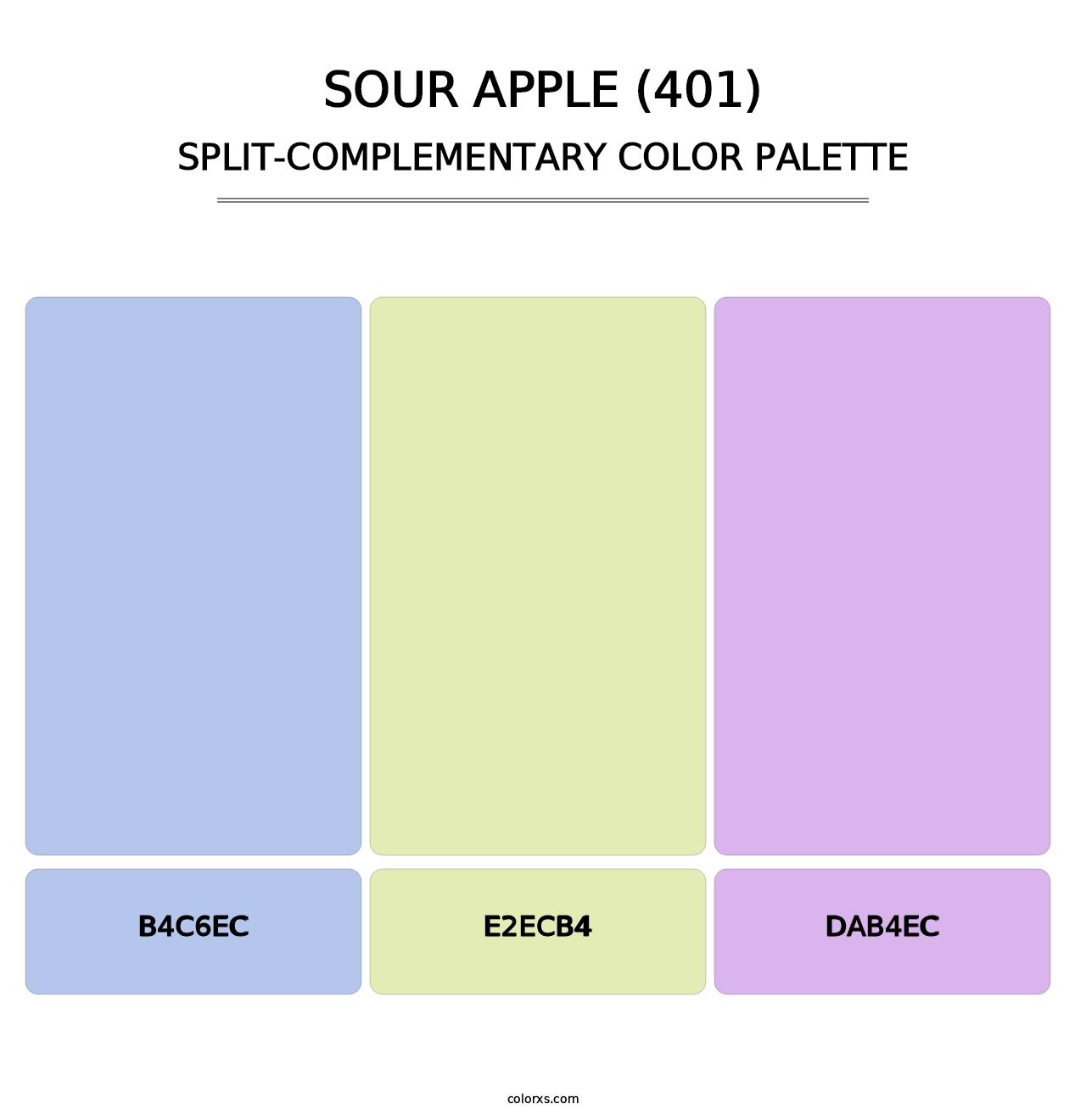Sour Apple (401) - Split-Complementary Color Palette