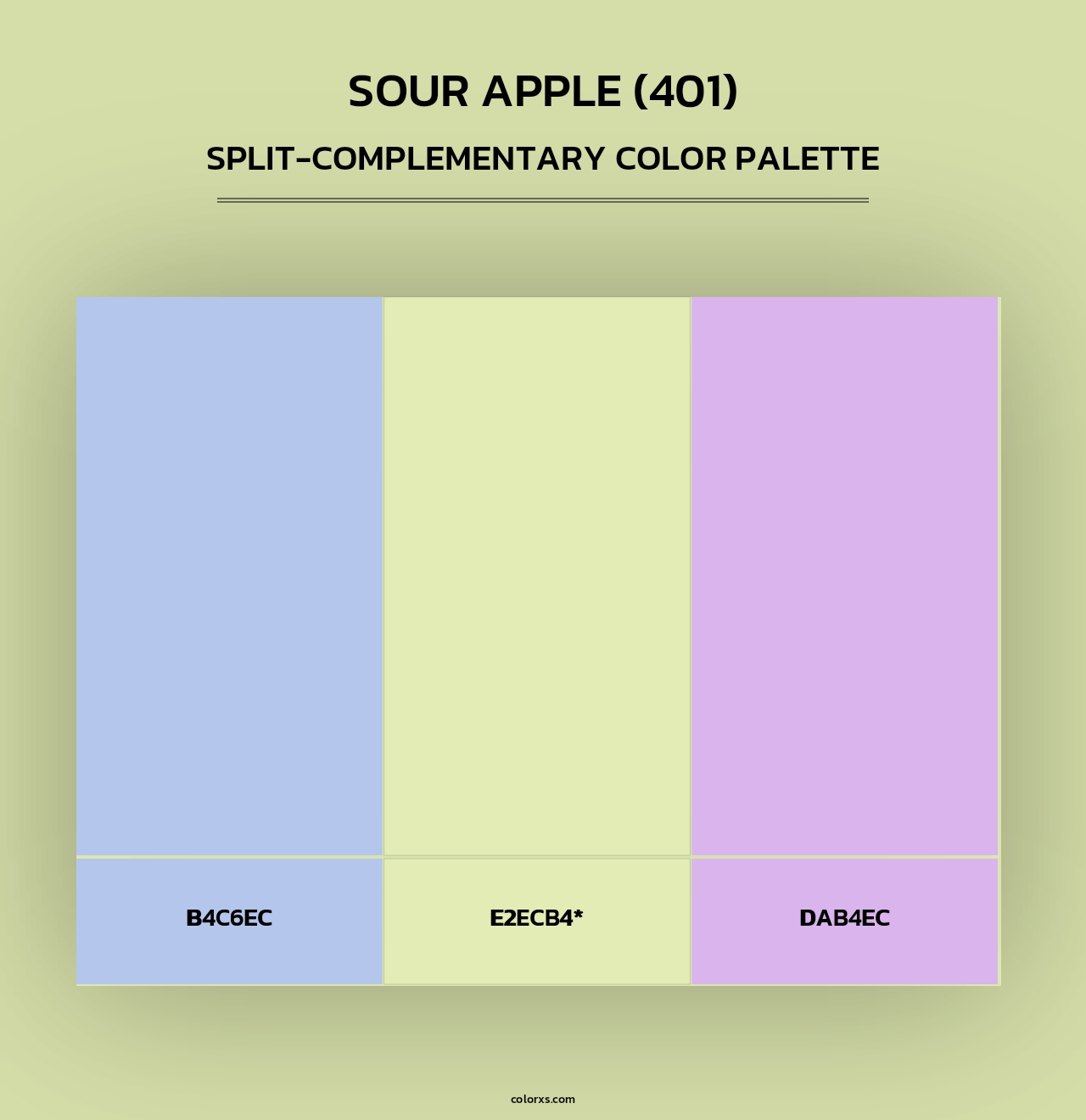 Sour Apple (401) - Split-Complementary Color Palette