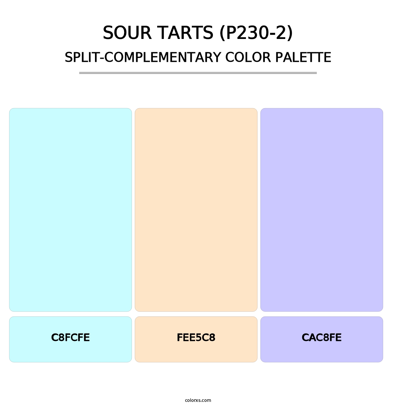 Sour Tarts (P230-2) - Split-Complementary Color Palette