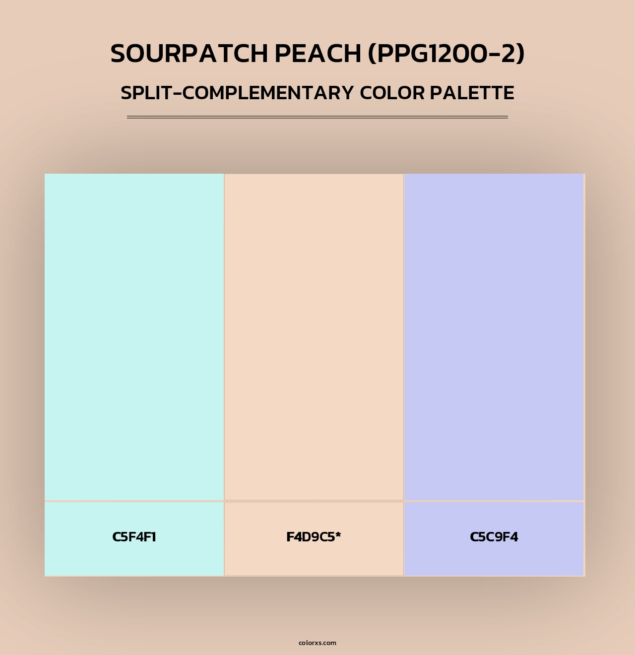 Sourpatch Peach (PPG1200-2) - Split-Complementary Color Palette