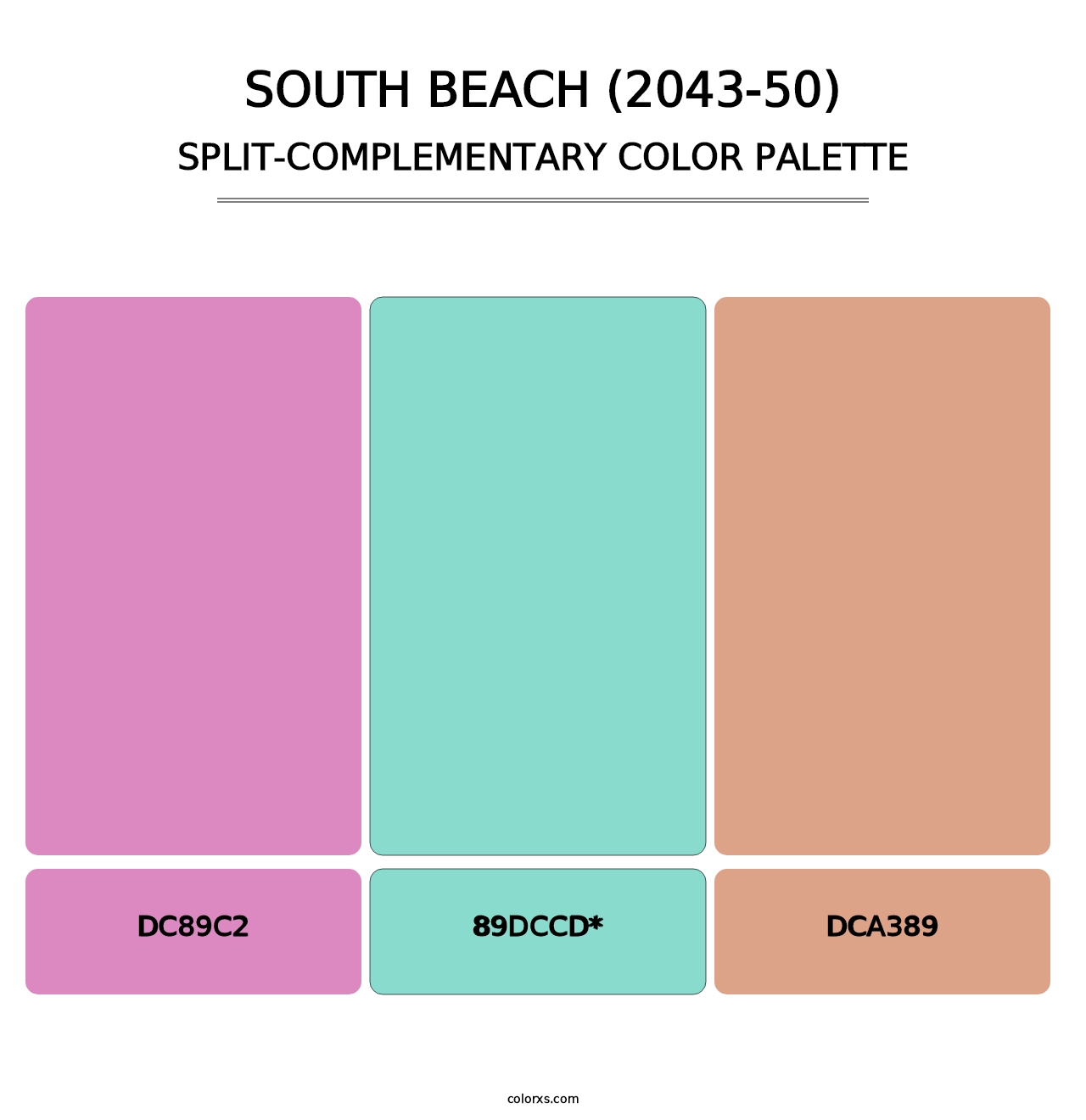 South Beach (2043-50) - Split-Complementary Color Palette