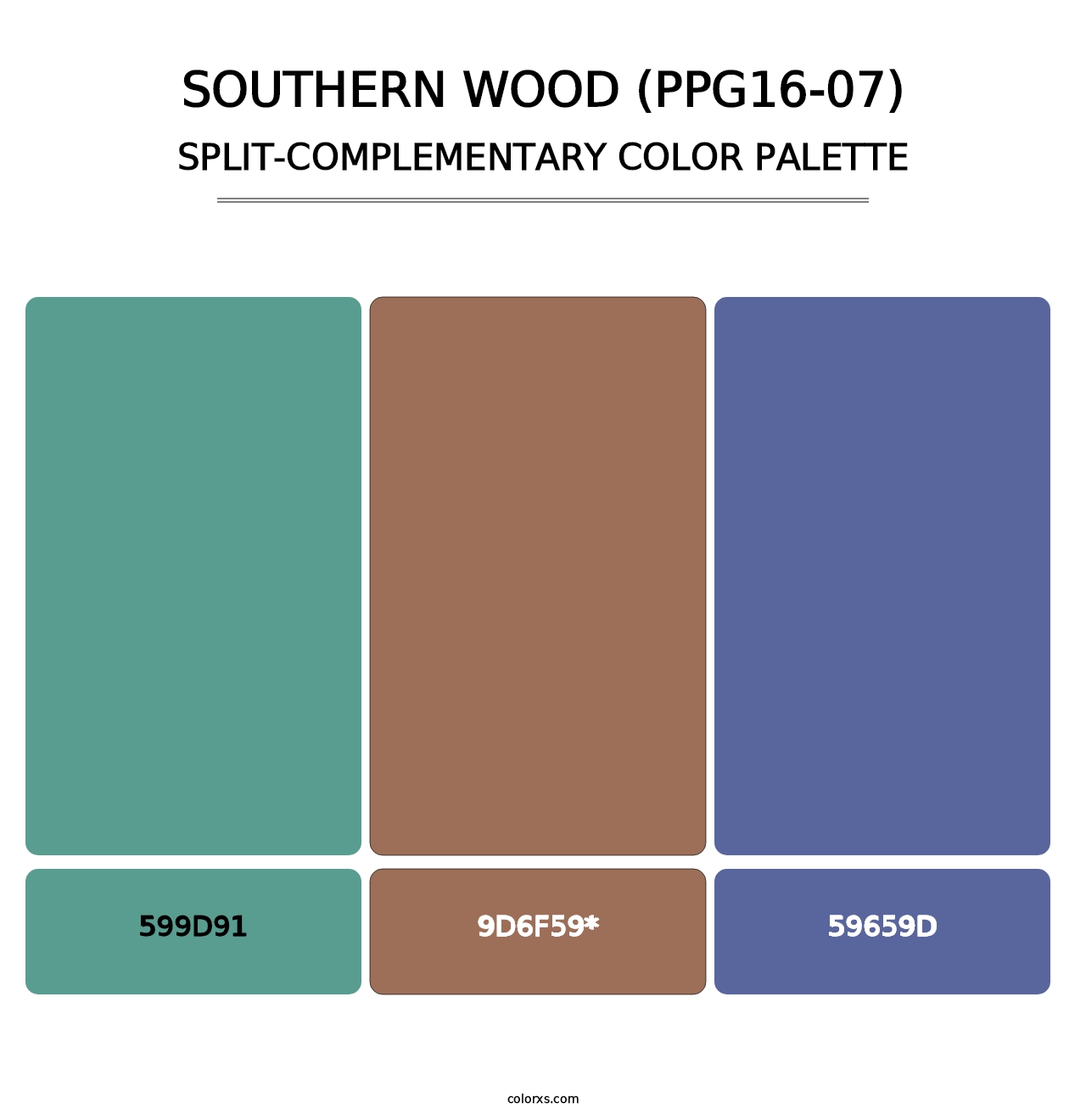 Southern Wood (PPG16-07) - Split-Complementary Color Palette