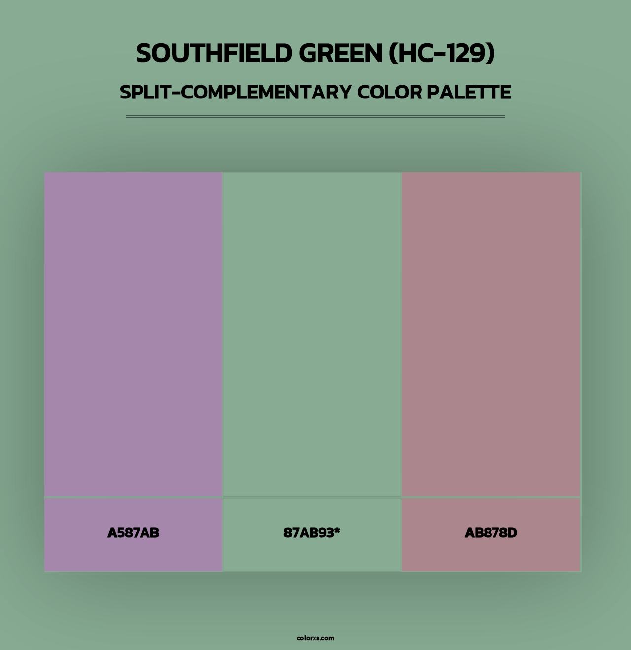 Southfield Green (HC-129) - Split-Complementary Color Palette