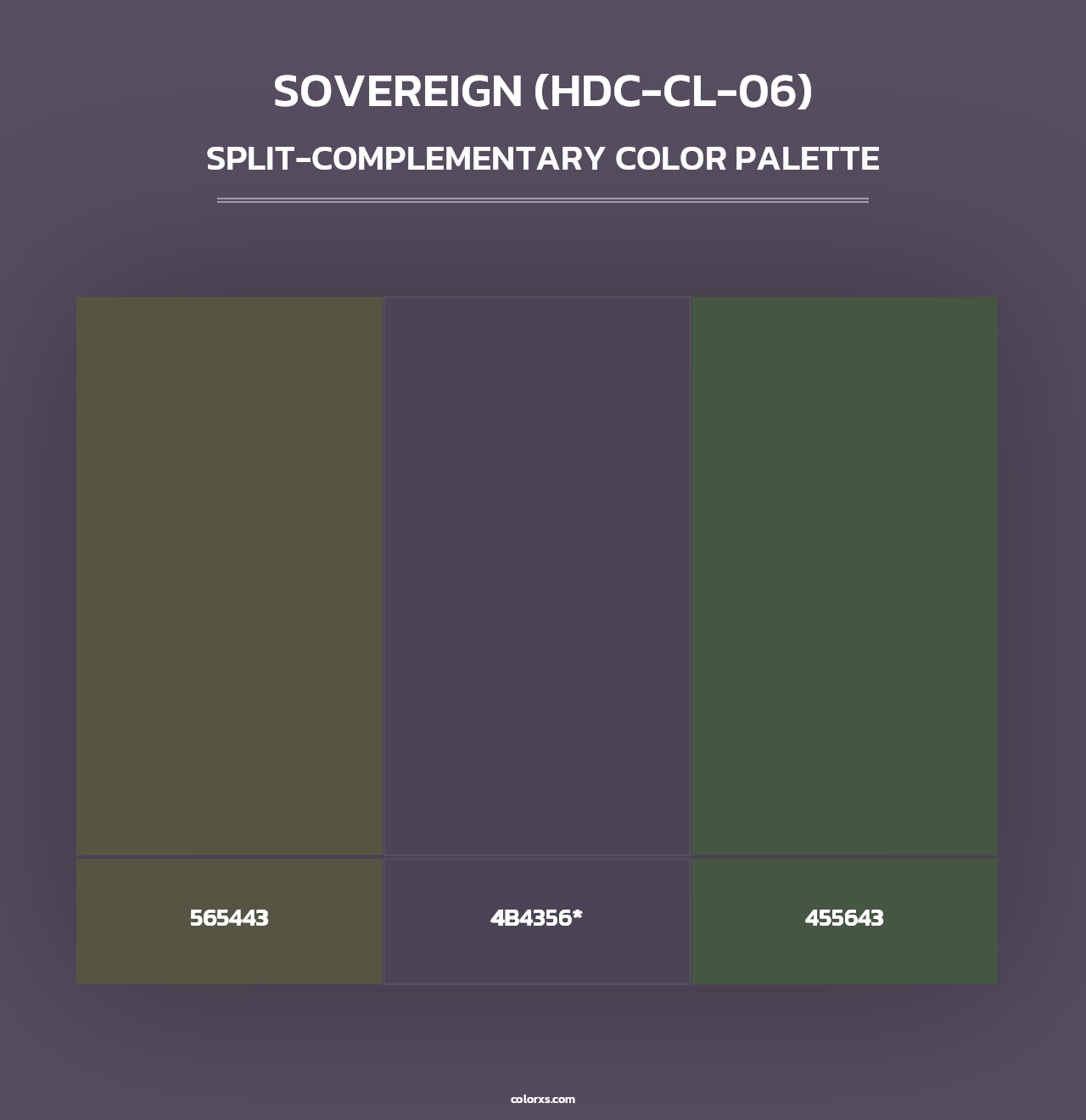 Sovereign (HDC-CL-06) - Split-Complementary Color Palette