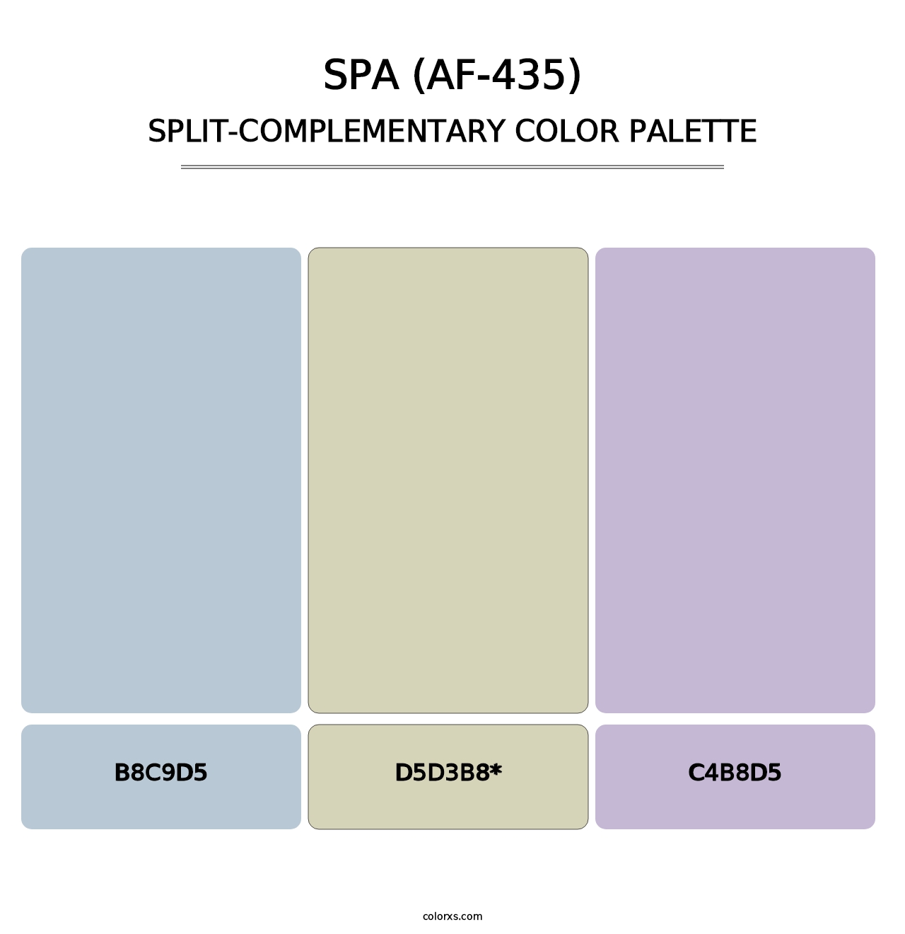 Spa (AF-435) - Split-Complementary Color Palette