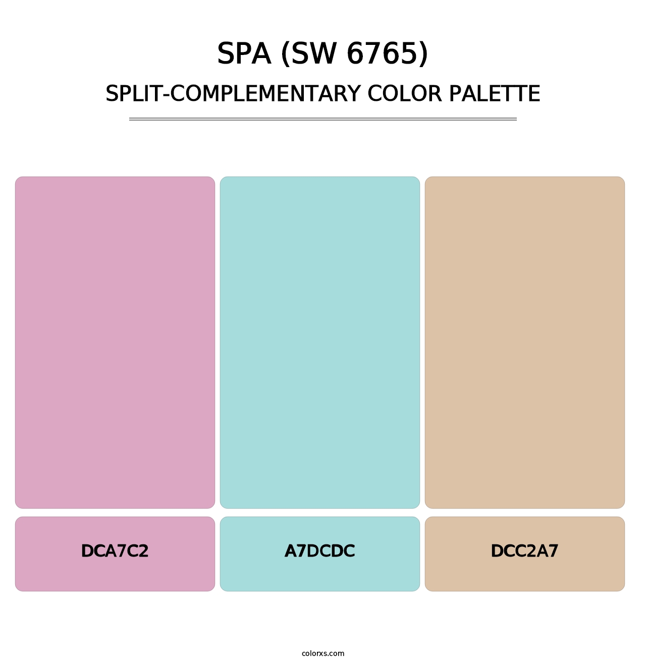Spa (SW 6765) - Split-Complementary Color Palette