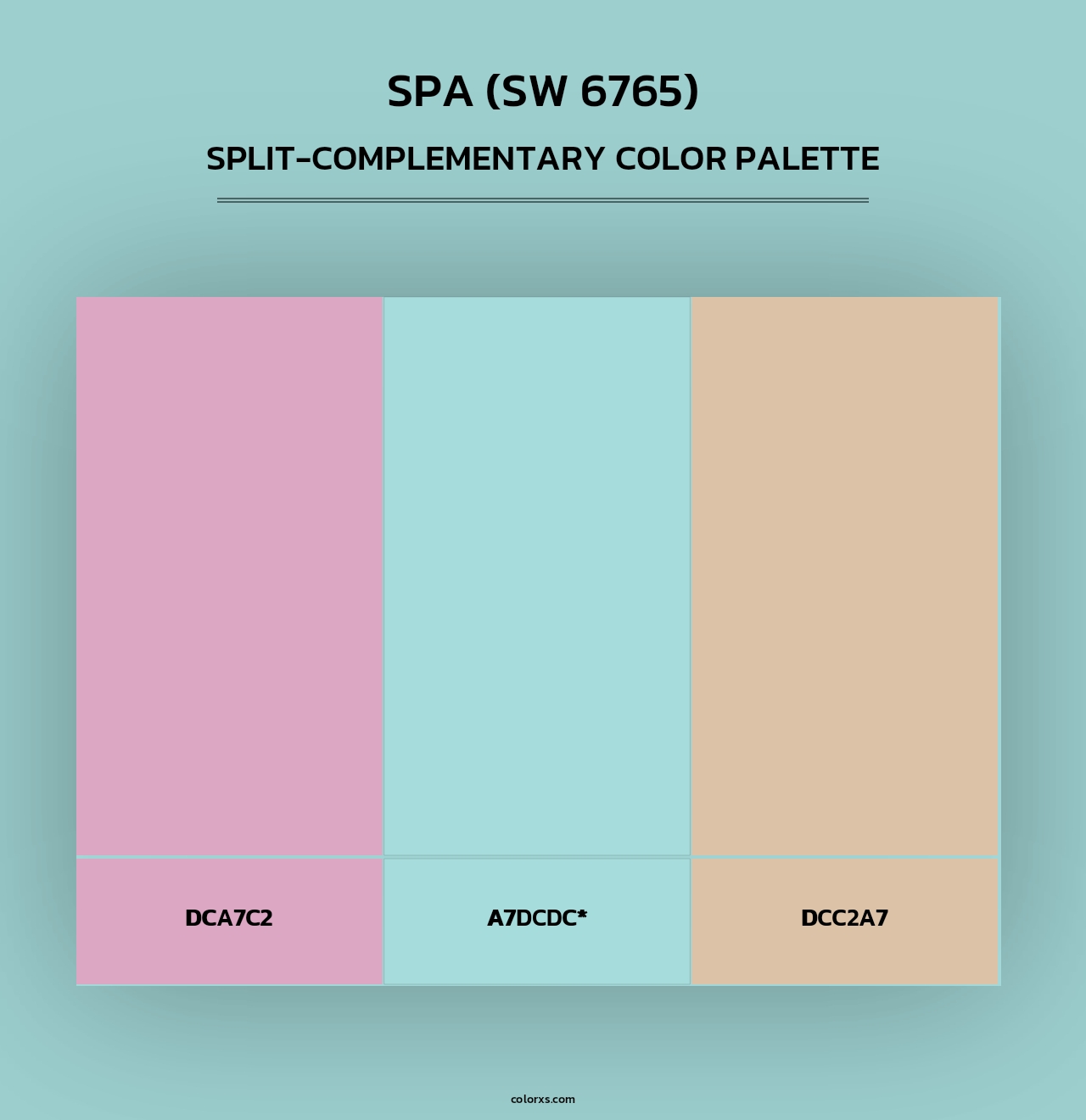 Spa (SW 6765) - Split-Complementary Color Palette