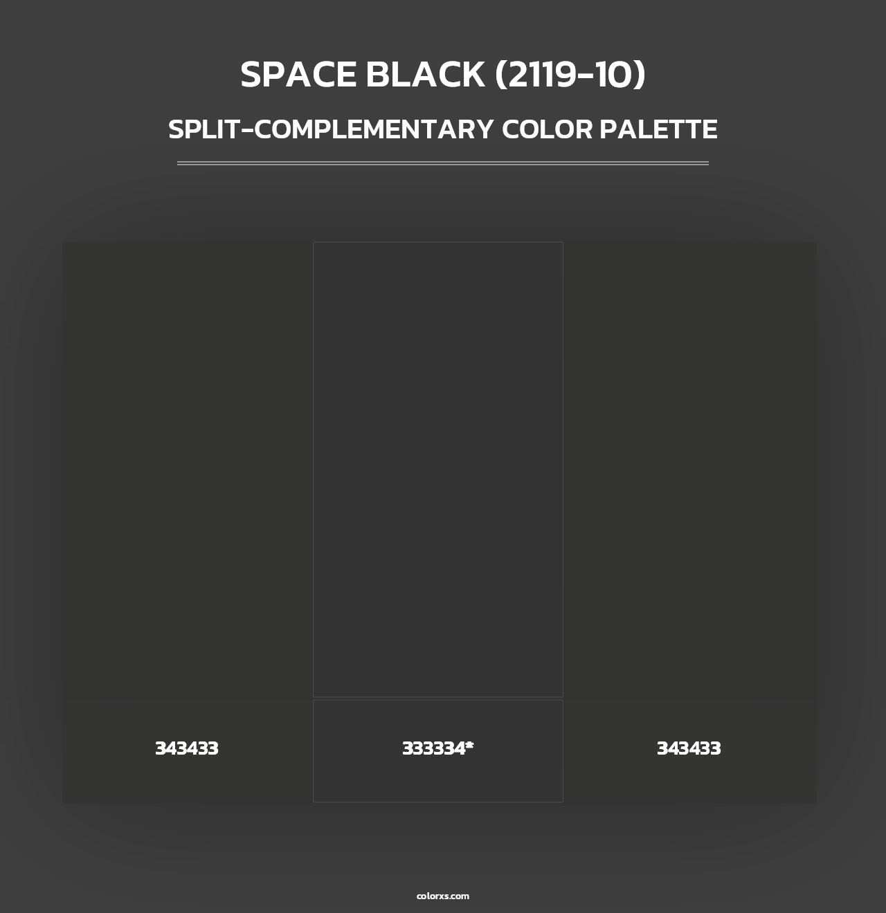 Space Black (2119-10) - Split-Complementary Color Palette