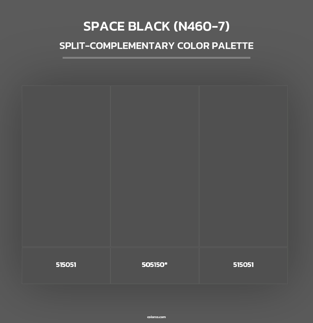 Space Black (N460-7) - Split-Complementary Color Palette