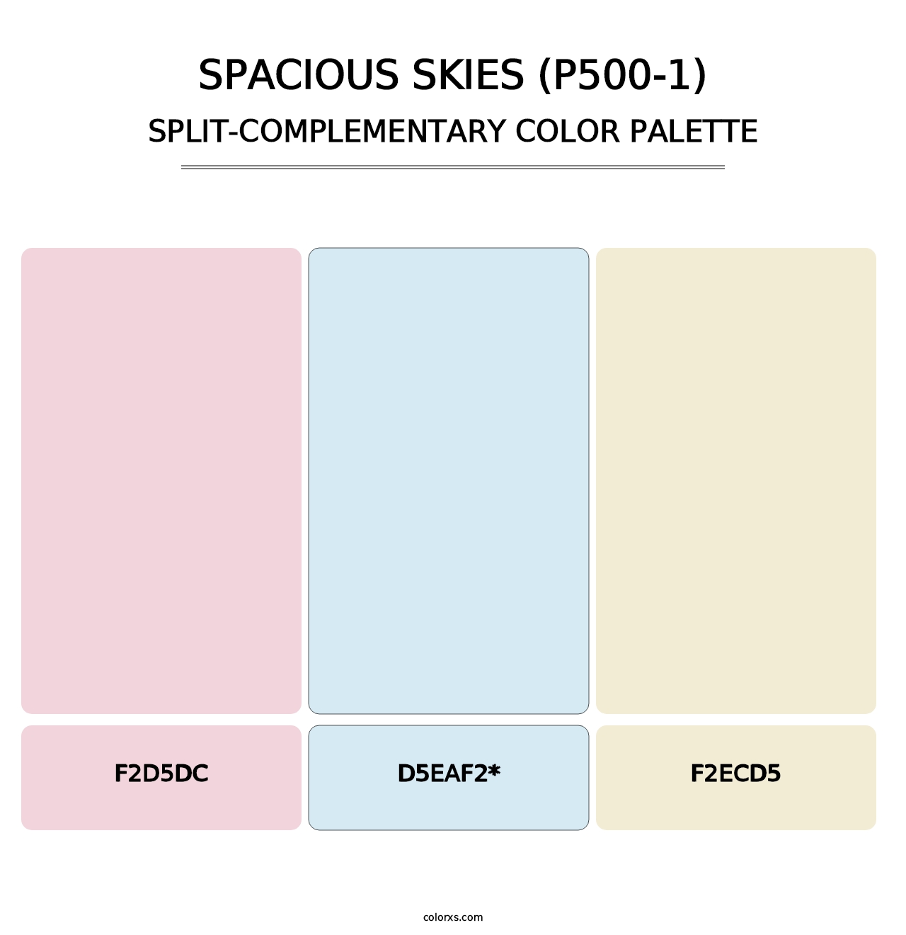 Spacious Skies (P500-1) - Split-Complementary Color Palette
