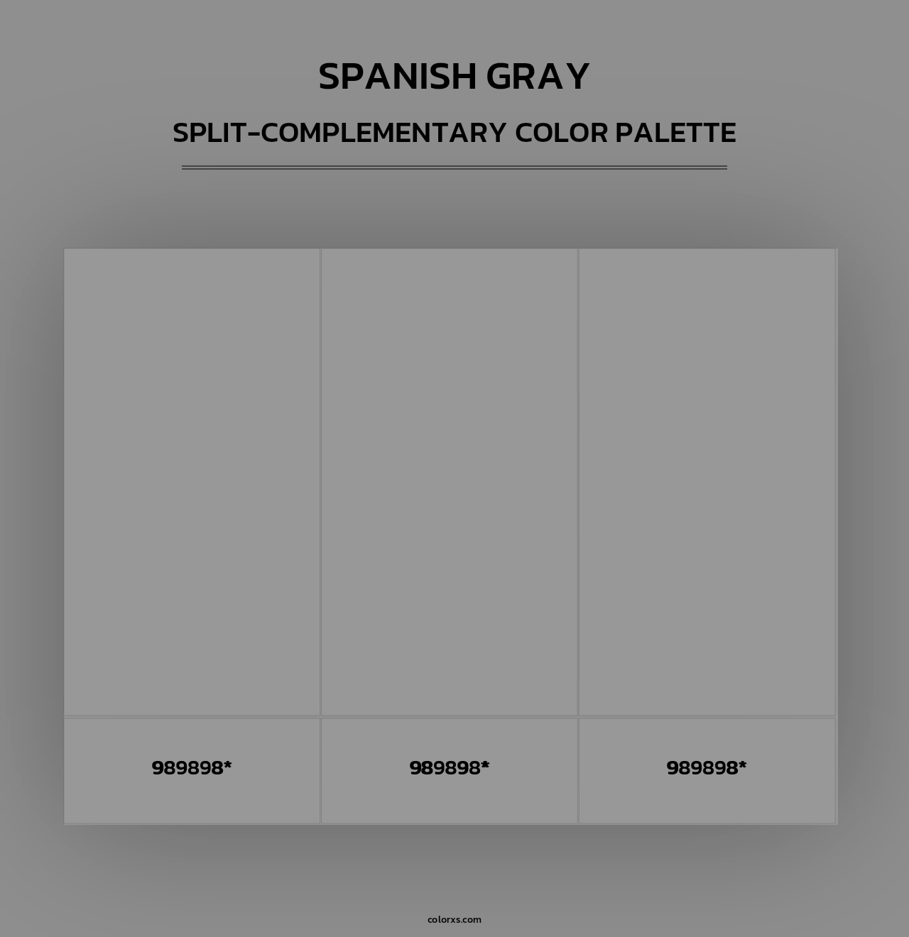 Spanish Gray - Split-Complementary Color Palette