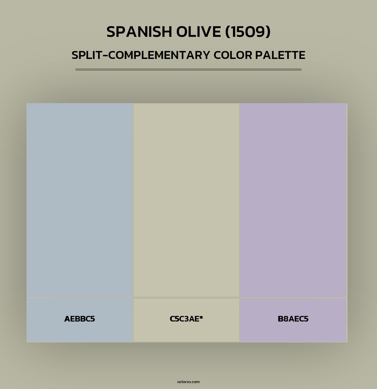 Spanish Olive (1509) - Split-Complementary Color Palette