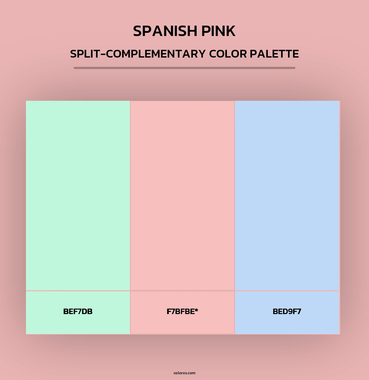 Spanish Pink - Split-Complementary Color Palette