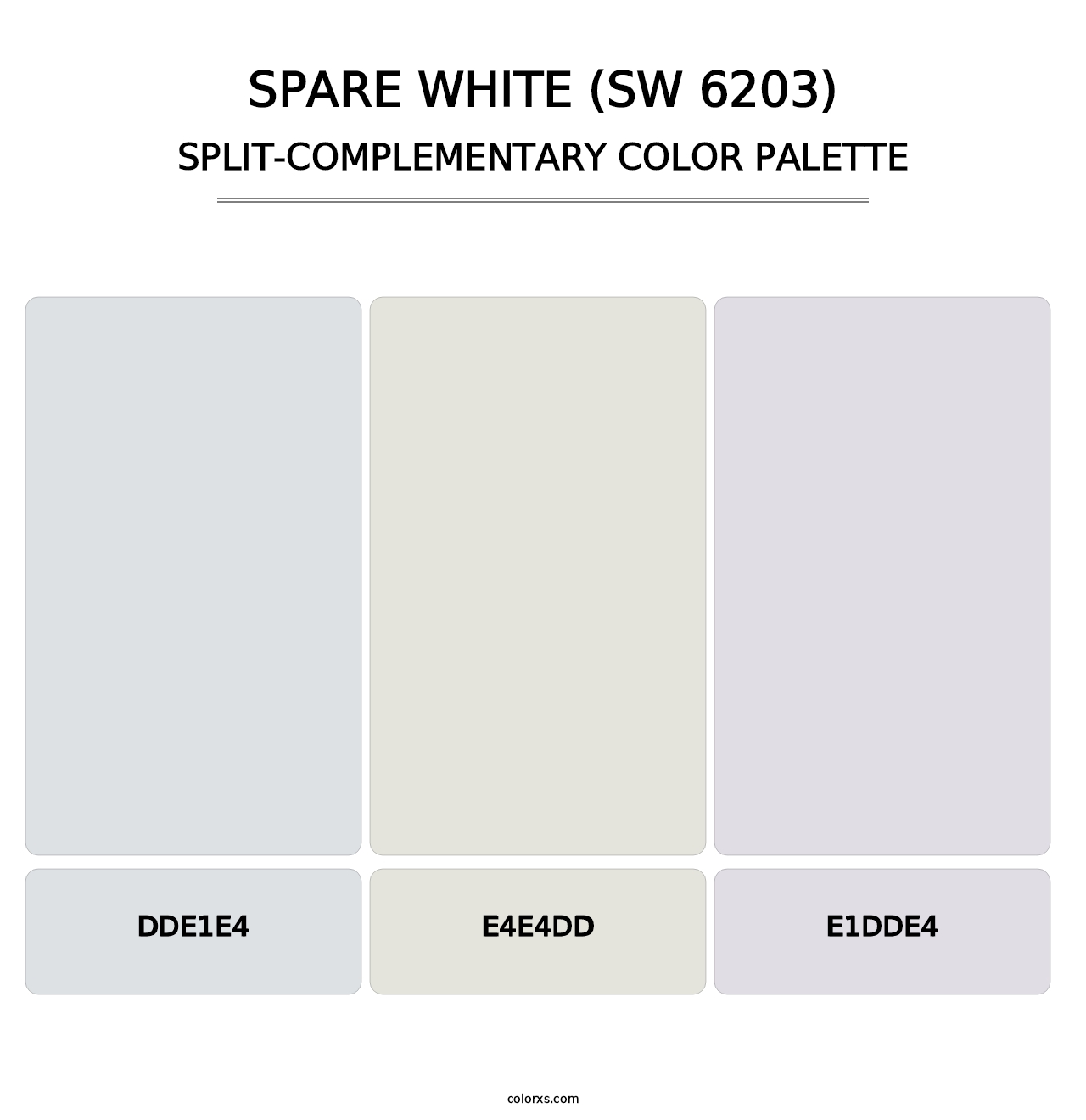 Spare White (SW 6203) - Split-Complementary Color Palette