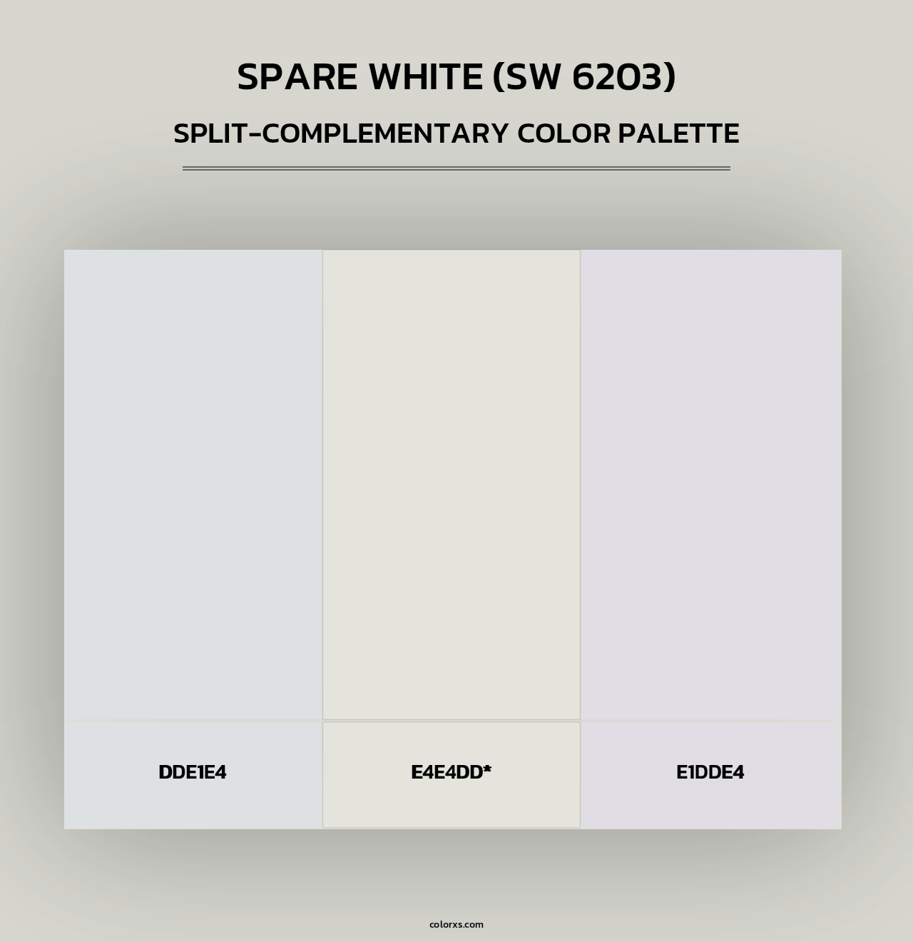 Spare White (SW 6203) - Split-Complementary Color Palette