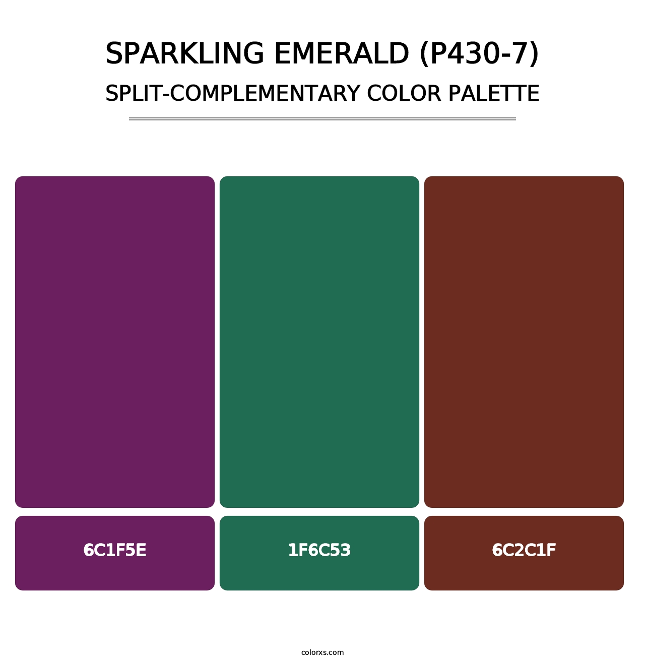 Sparkling Emerald (P430-7) - Split-Complementary Color Palette